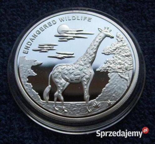 SREBRO 10 Frank Żyrafa Lew Gepard Lampart sprzedam