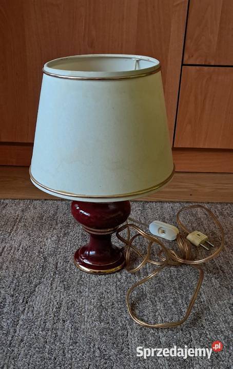 Stara Lampa Lampka brązowa ceramika Suwałki