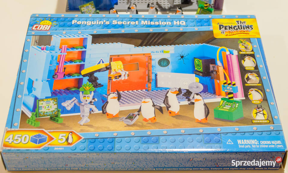 Klocki Cobi Pingwiny z Madagaskaru Sekretna baza Klocki