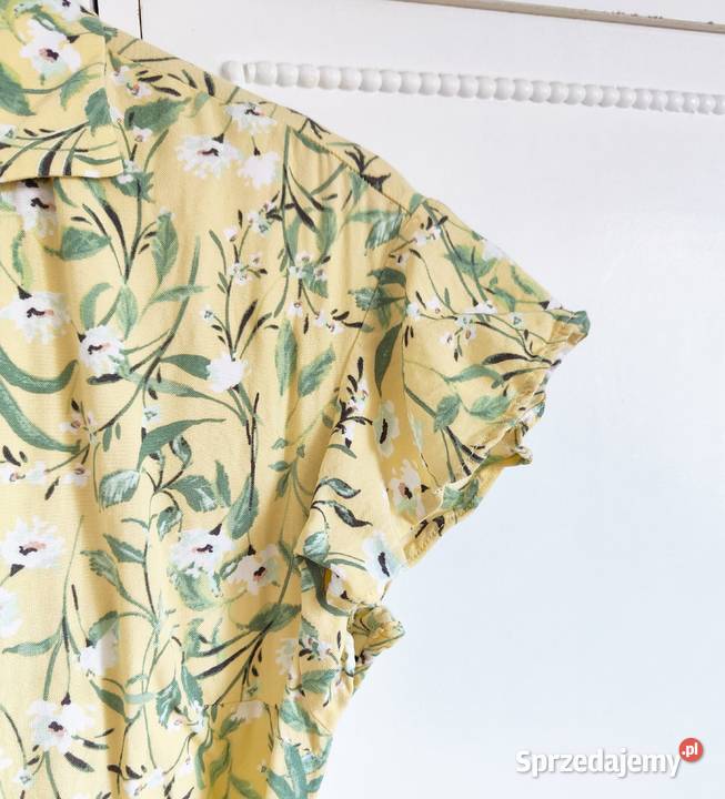 Żółta sukienka Gina Tricot 34 XS 36 S łączka kolorowy Szczecin sprzedam