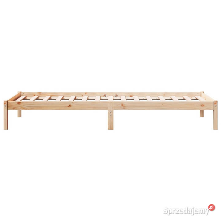 Dłuższe łóżko bez materaca lite drewno sosnowe 31cm