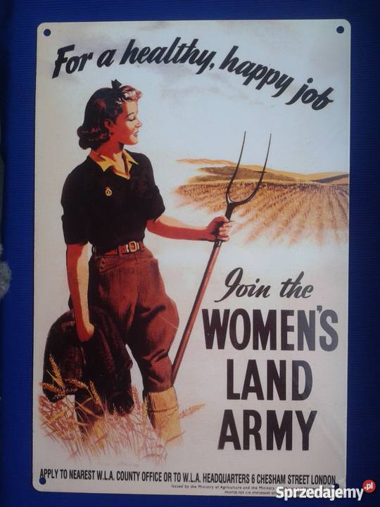 WOMENS LAND ARMY For a healthy happy Job Join wielokolorowy Dekoracje i ozdoby lubelskie Skierbieszów