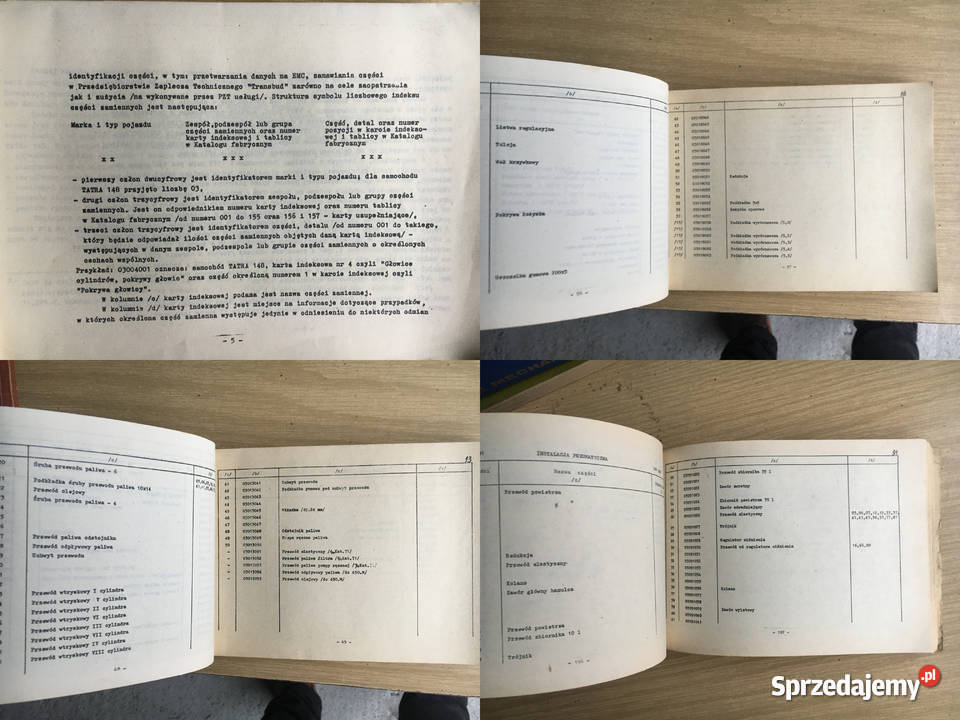 Katalog Części Tatra 148 Oryginalny Indeks Swarzędz