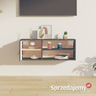 vidaXL Szafka ścienna szara 80x30x30 lite drewno Warszawa