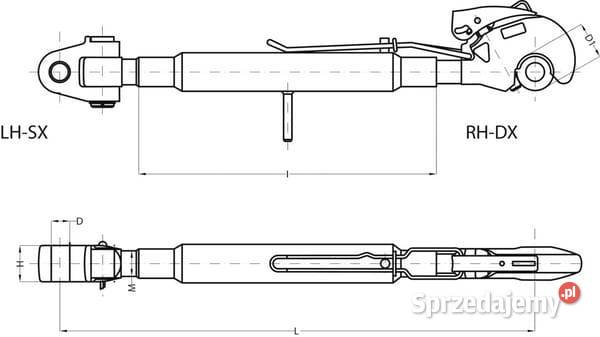 Łącznik górny z hakiem mocującym kat 3 021172004 Kamionna