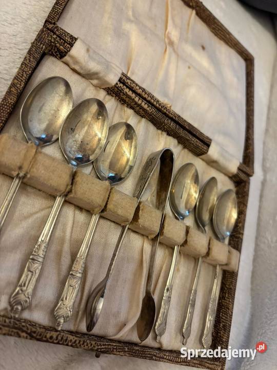 Zestaw 6 łyżeczek łopatka do cukru Nickel Silver Stegna