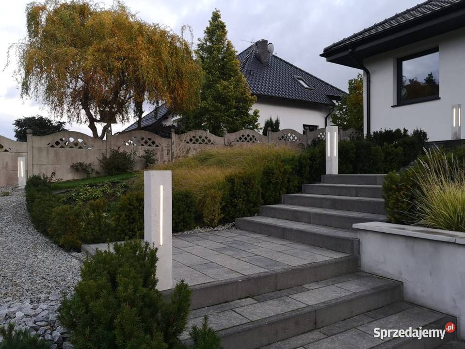 Lampa ogrodowa betonowa słupek podświetlenie LED Ostrzeszów sprzedam