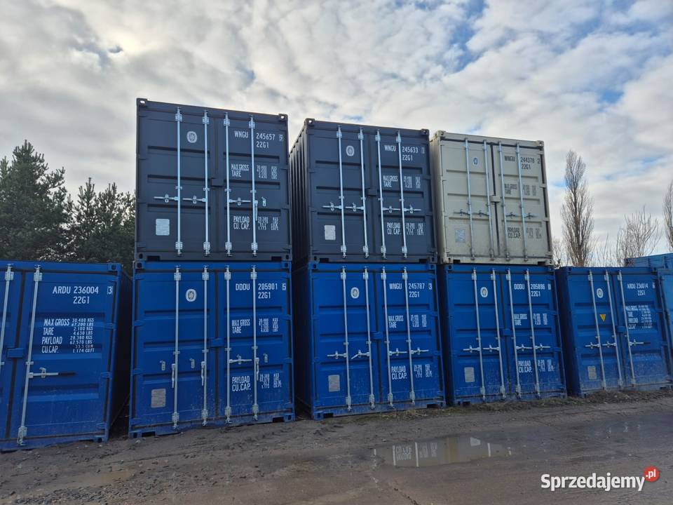 Kontenery 20DVDC transport na ternie woj Gdańsk