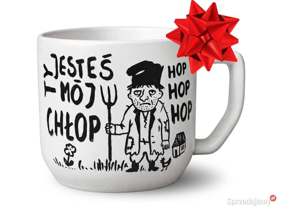 Kubek Ceramiczny Ręcznie Malowany CHŁOP 300ml Dobrzykowice