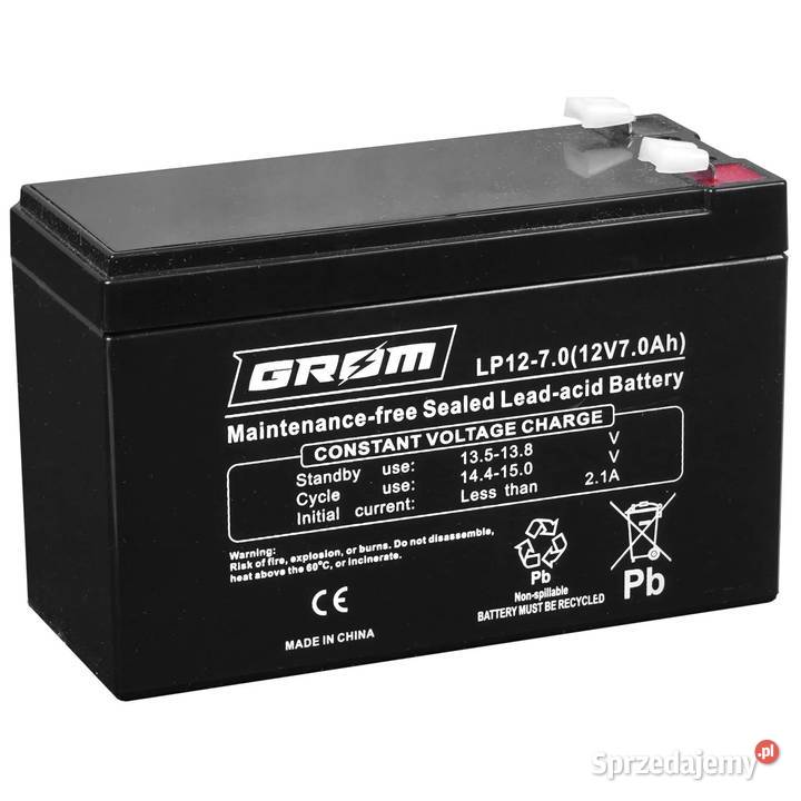 Akumulator żelowy GROM 12V 7Ah LP1270 Ruda Śląska sprzedam