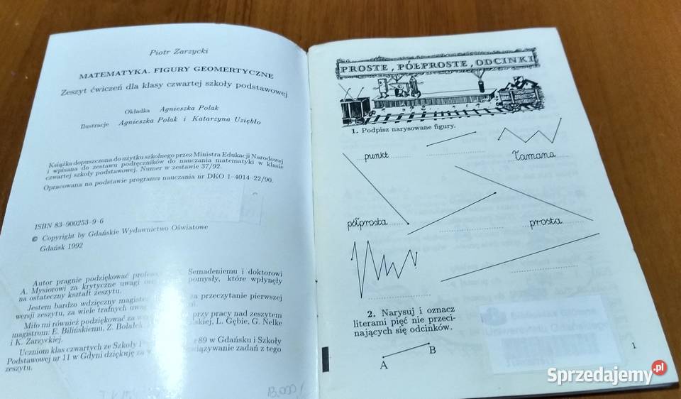 Matematyka 4 z plusem figury geometryczne zeszyt Gdańsk sprzedam