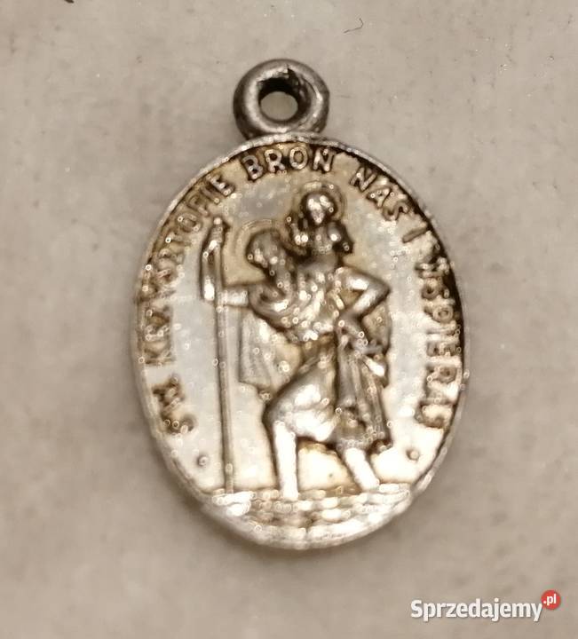 Wisiorek medalik Św Krzysztof 16x25 Kreatywne Ekspozytory i stojaki Czeladź