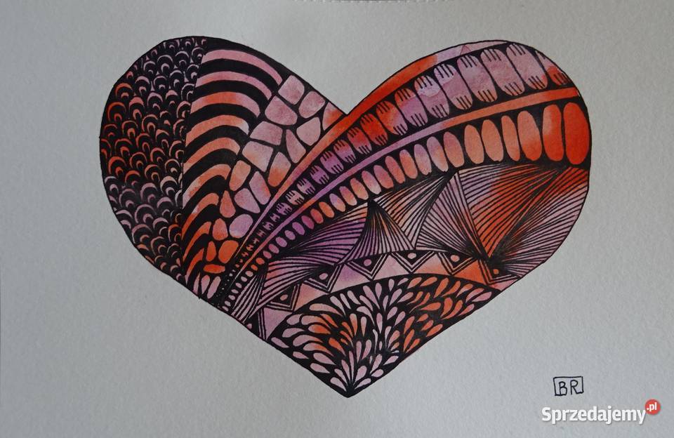 Akwarela Akwarelka Obraz pt Ogrom Miłości Warszawa