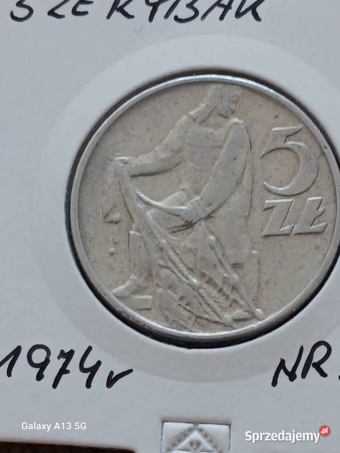 5 Złotych Rybak 1974 r 2 Konin