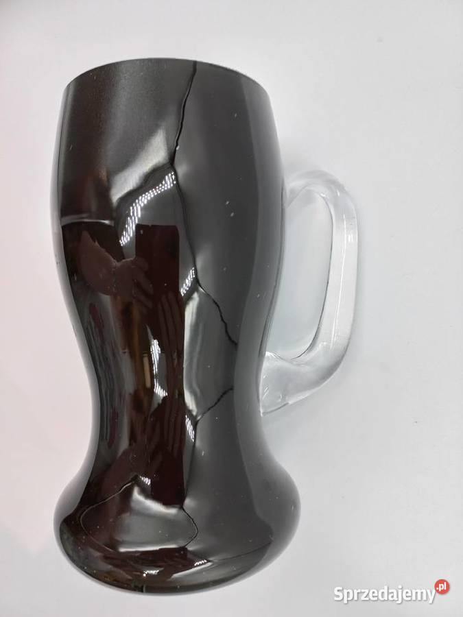Kufeldzbanwazon szkło czarne z pomarańczowym Porcelana i szkło Inowrocław