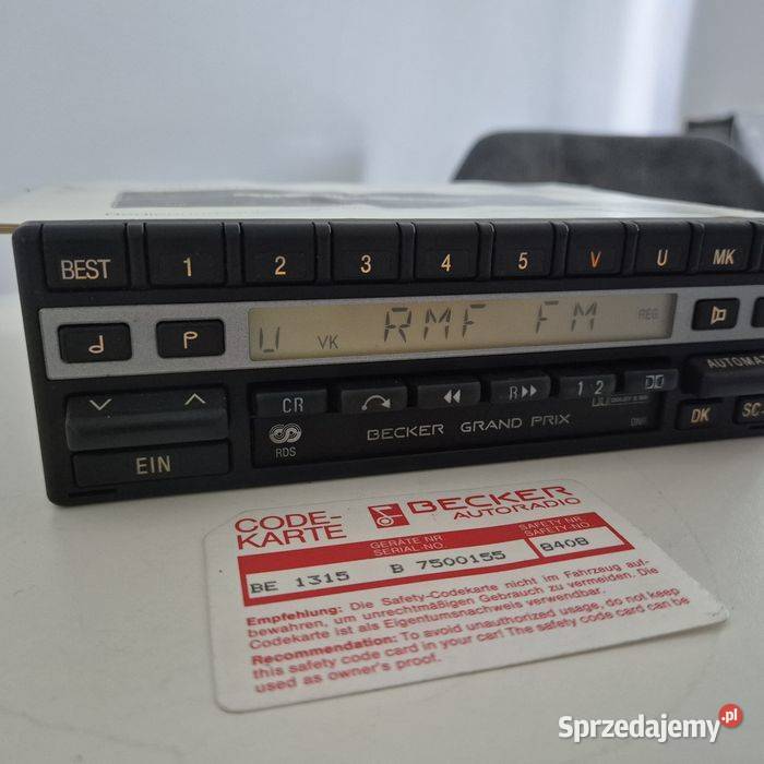 Kolekcjonerskie radio Becker Grand Prix be1315 zachodniopomorskie
