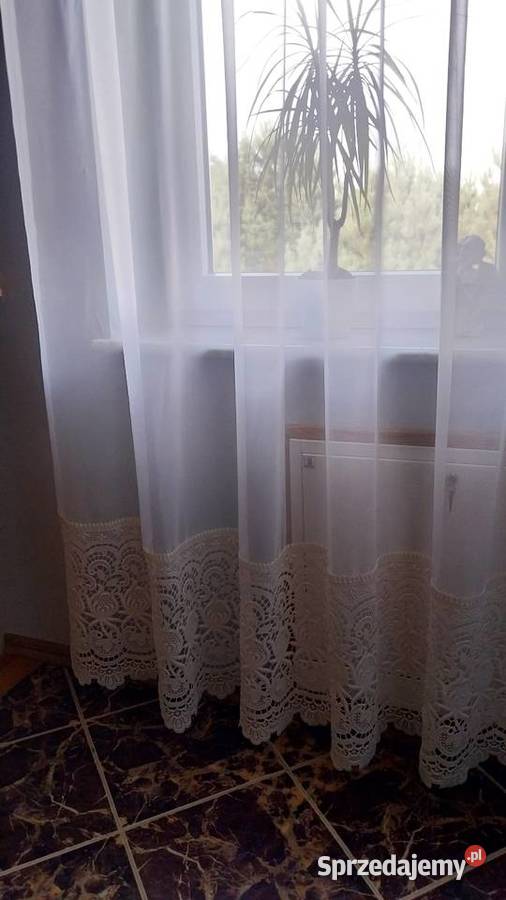 Firanka ecru z gipiurą 200x230 Zrębice
