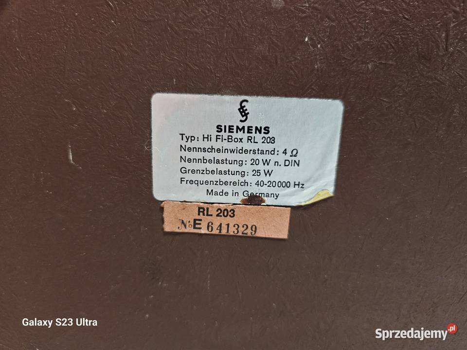 Kolumny SIEMENS RL 203 AlNiCO