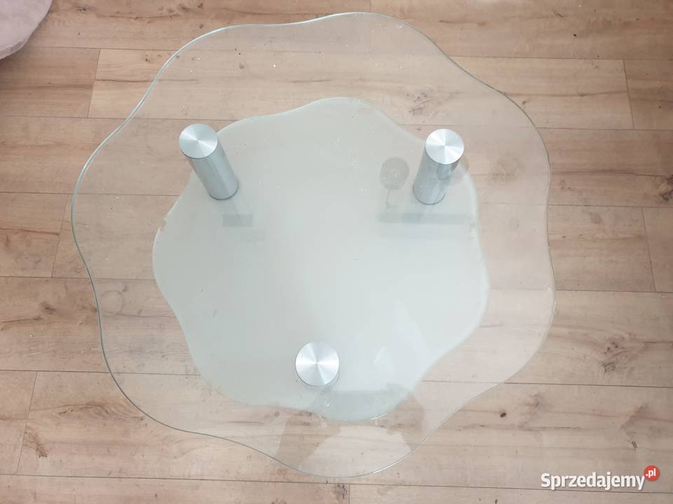 Szklany stolik kawowy stan Średnica 60 Wysokość 60cm Warszawa sprzedam
