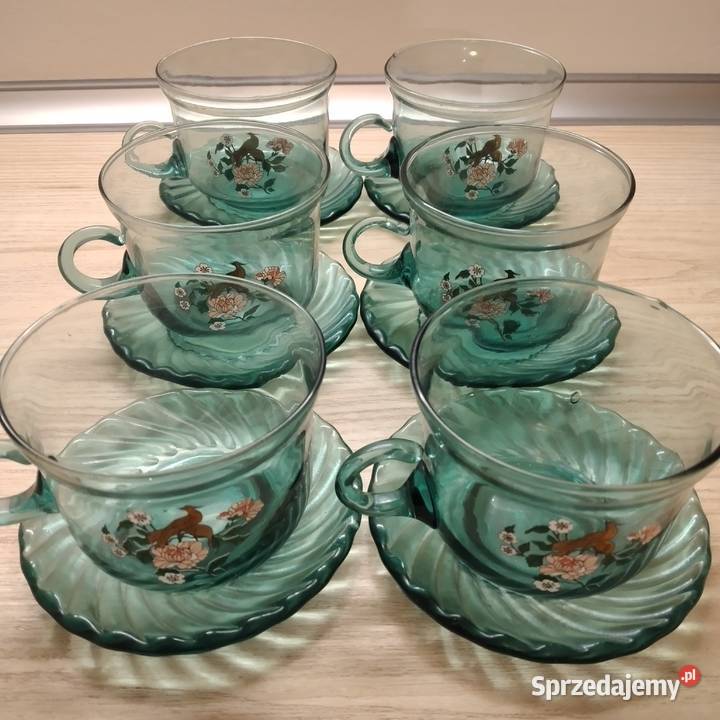 filiżankiszkło PRL Bukowno