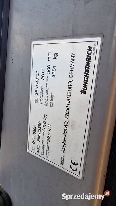 Jungheinrich DFG 320s Wózek paletowy widłowy