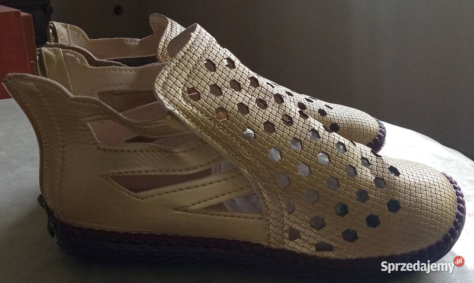 Złote Buty LUX Rozmiar 40 Nie Noszone NOWE z śląskie Gliwice sprzedam