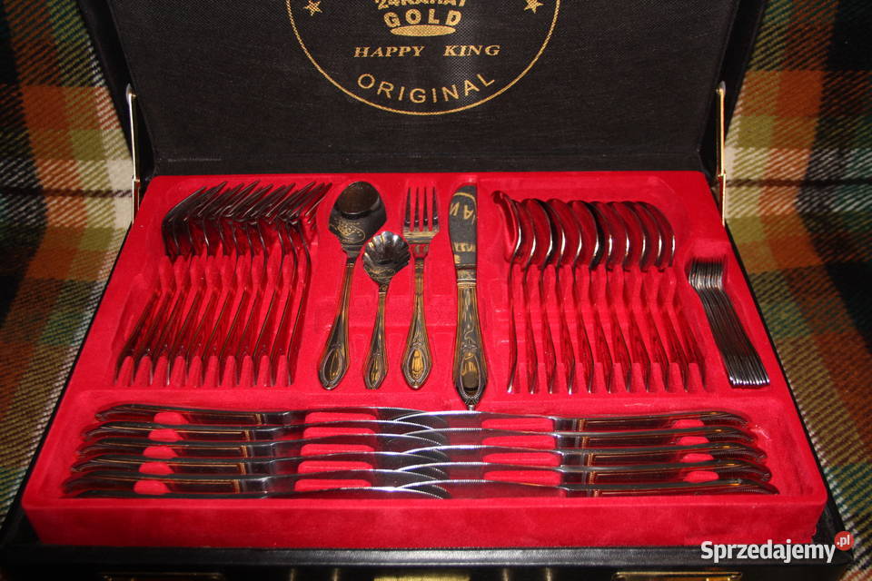 komplet złoconych sztućców Warszawa