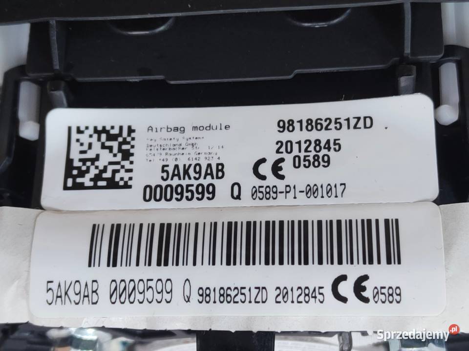 Airbag Poduszka Kierowcy Citroen DS7 1722 wielkopolskie