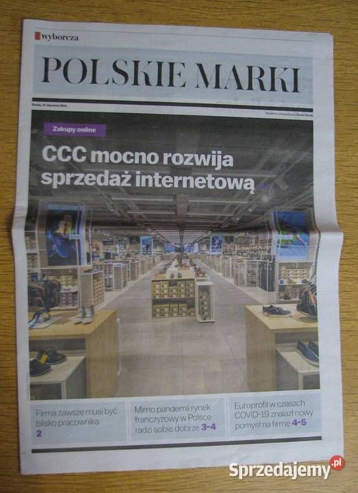 POLSKIE MARKI Gazeta Wyborcza Rok wydania 2021 Parczew sprzedam