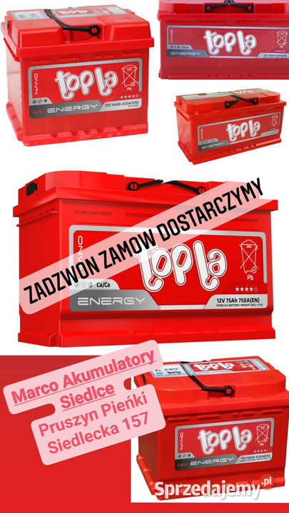Akumulator Topla Siedlce 12v45ah 12v120ah FORSE mazowieckie