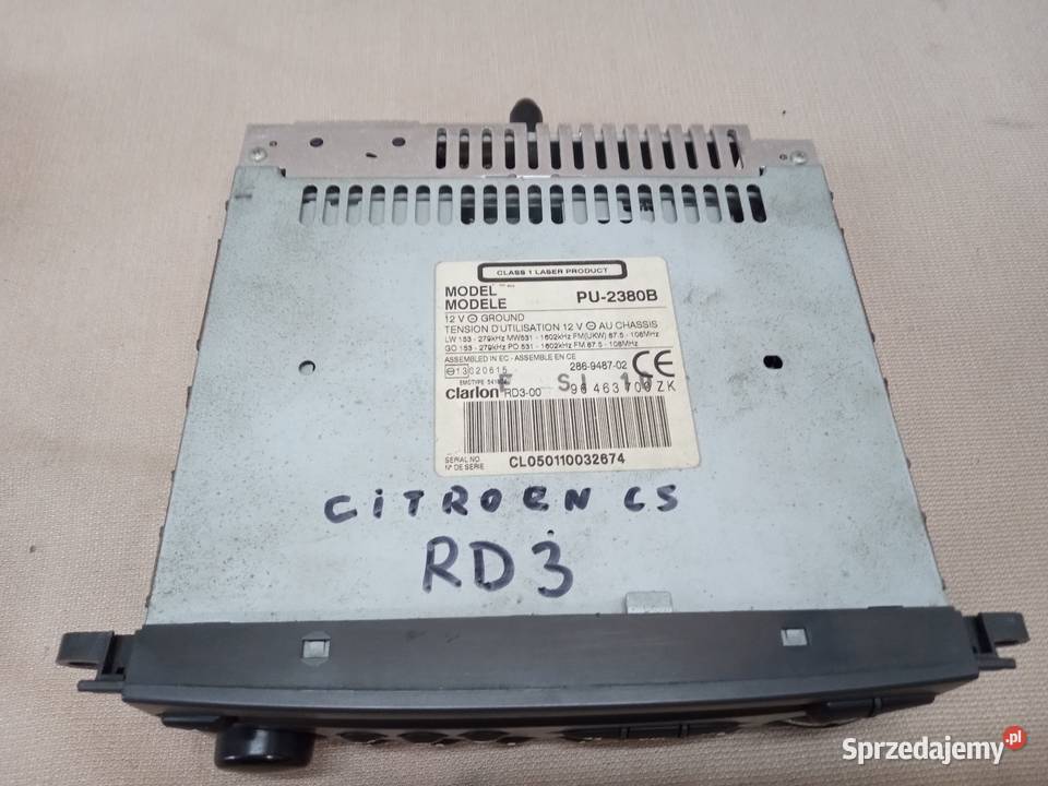 Citroen C5 RD3 CD Fabryczne Radio Samochodowe Radioodtwarzacze sprzedam