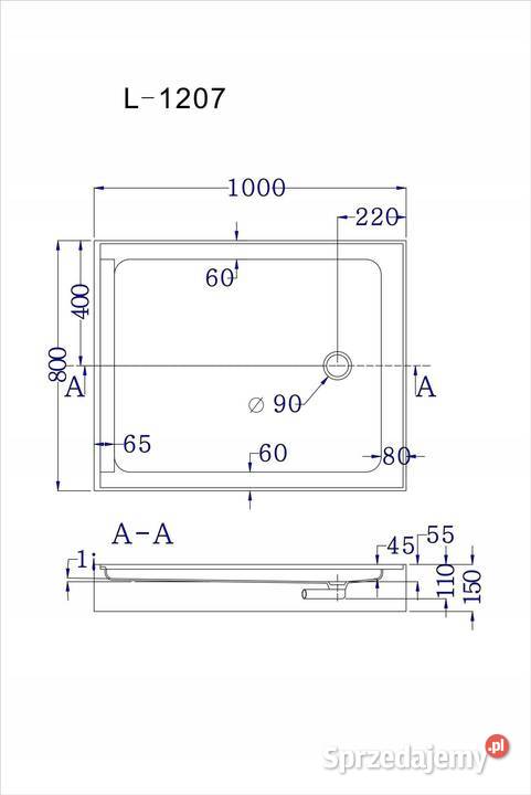 Kabina prysznicowa z hydromasażem 80 x 100 Akcesoria łazienkowe