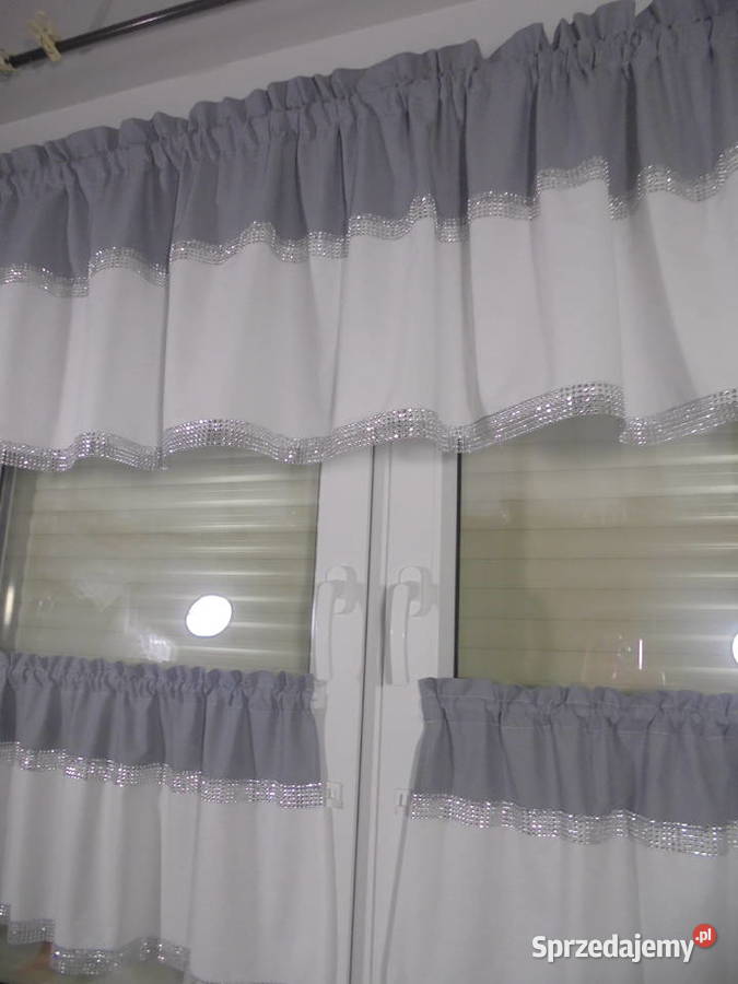 firanki komplety w stylu glamur cyrkonie SZYJEMY woal