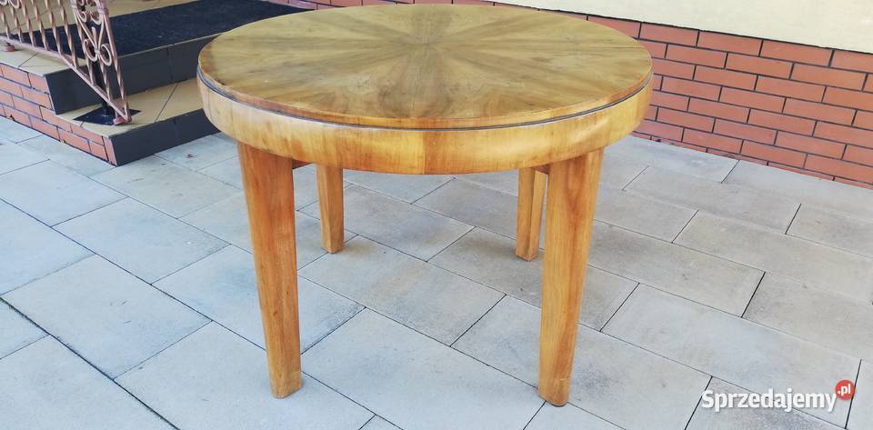 Stół okrągły bombka beczka stary rozkładany PRL Sulbiny