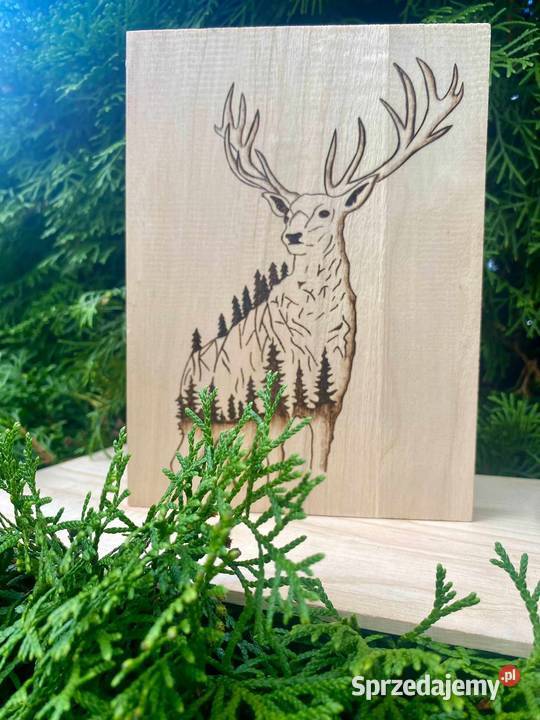 Ręcznie wypalane wzory w drewnie prezenty wielkopolskie Książ Wielkopolski sprzedam