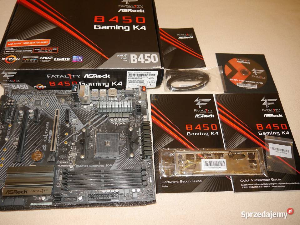 Płyta główna ASRock Fatal1ty B450 Gaming K4 pomorskie Gdańsk sprzedam
