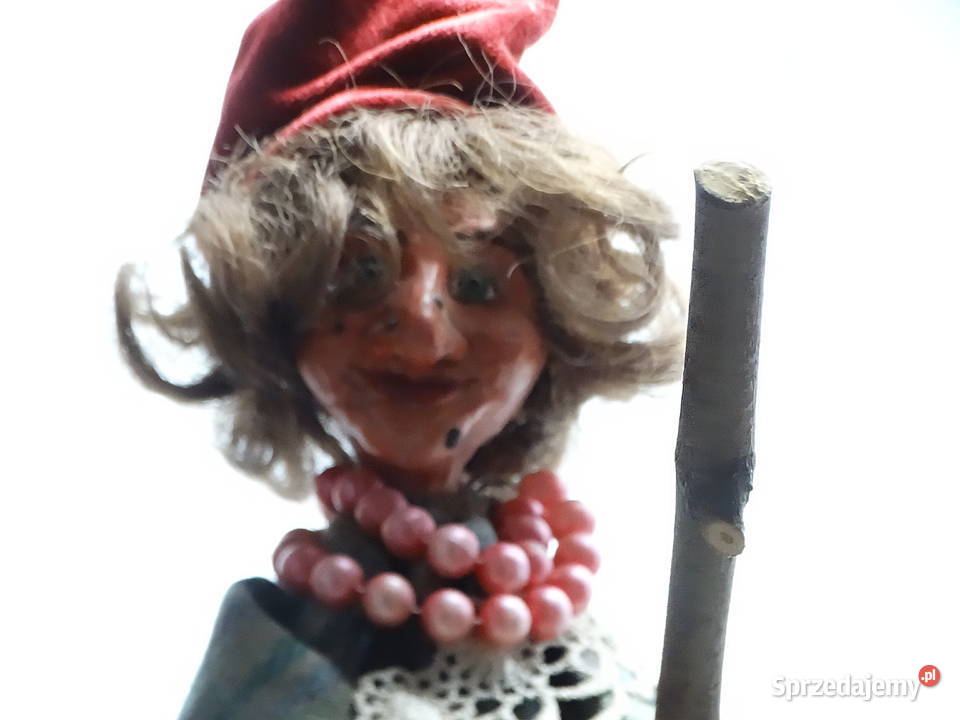 Duża Lalka Czarownica Baba Jaga Na Miotle Biłgoraj