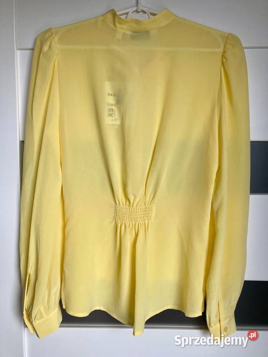 Nowa jedwabna pastelowa bluzka Paris Atelier żółty/złoty Moda i Styl podkarpackie Nisko