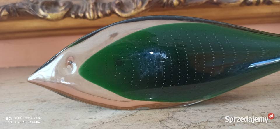 Figurka RybaUnikatowa Vintage FM Art Glass Gdańsk