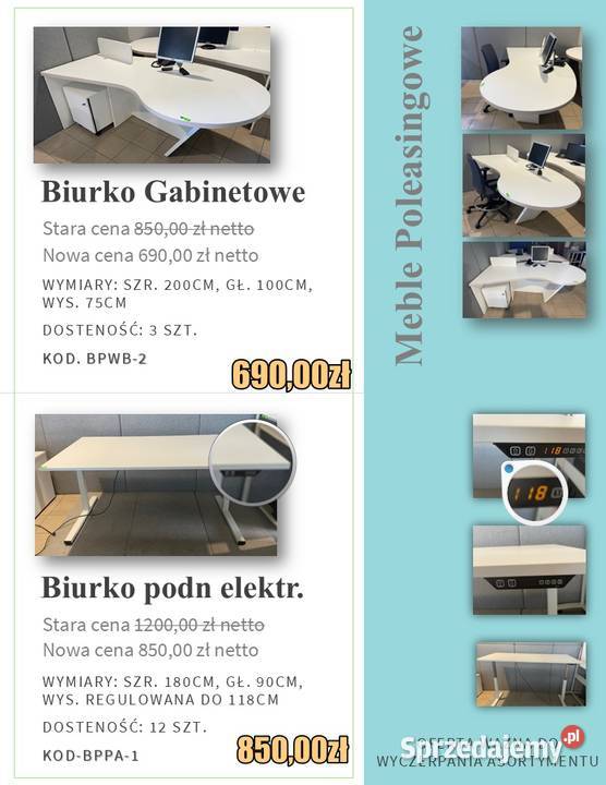 Biurko gabinetowe WYPRZEDAŻ MAGAZYNOWA Wrocław
