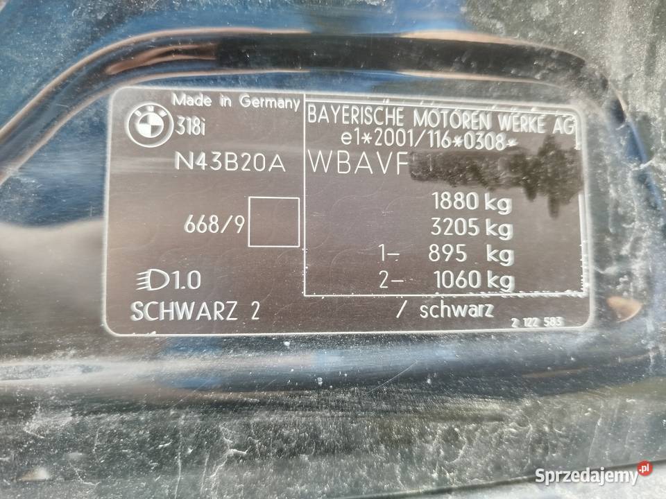 Części BMW e 90 16 b 2007r małopolskie Limanowa