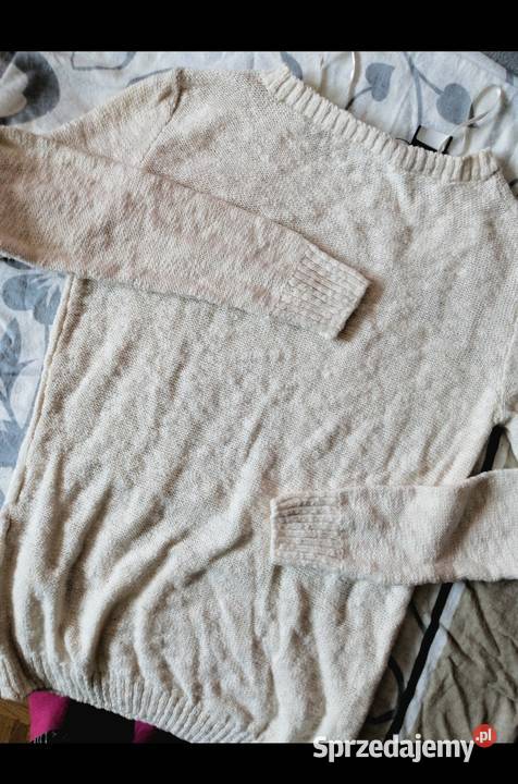 sweter sweterek BAWEŁNA z wstawkami koronkowymi Leszno