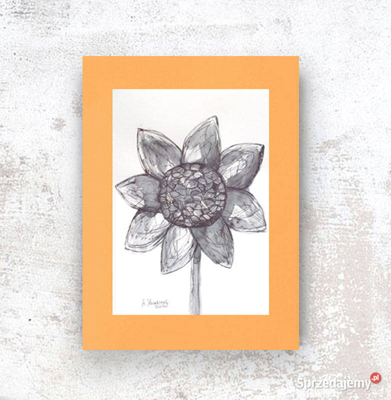 skandynawski obraz rysunek minimalizm grafika do odcienie pomarańczowego  Warszawa