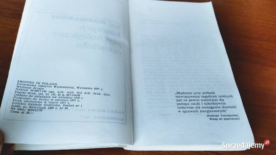 Koncepcje psychologiczne człowieka Józef Gdańsk