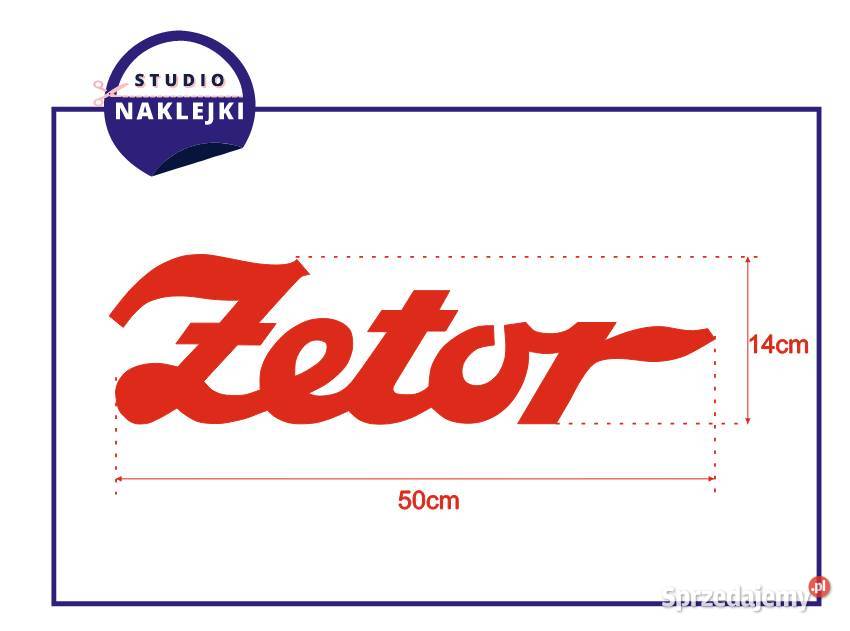 Naklejka Zetor 50x14 Traktor Ciągnik Rolniczy