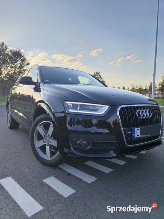 Audi Q3 20 220 automat tiptronic benzyna czarna nieuszkodzony Q3 dolnośląskie Wrocław