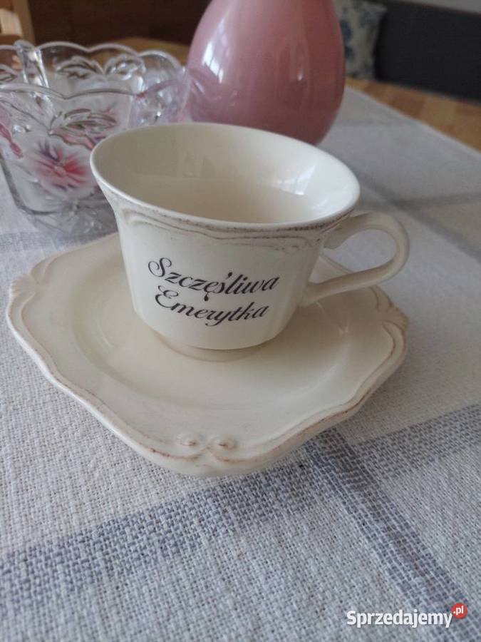 Filizanka duo okolicznościowe Porcelana i szkło Mirosławiec