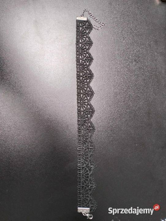 Choker koronkowy czarny Nagradowice