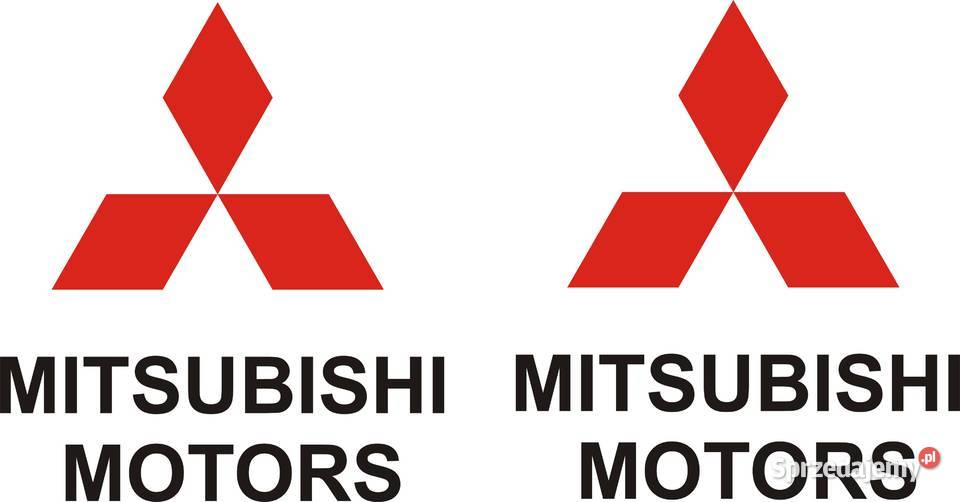 MITSUBISHI MOTORS 2 7x8 czarne Naklejki Kraków