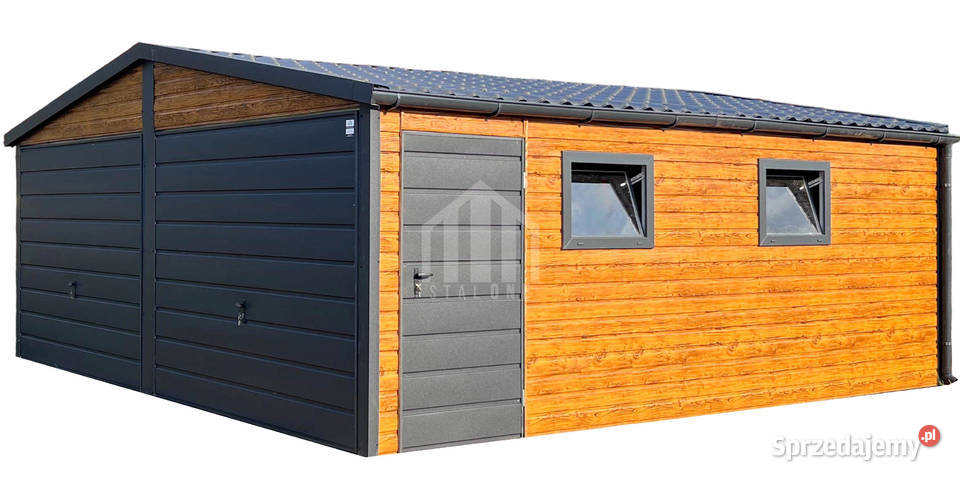 Garaż blaszany 6x5m 2x brama drzwi 2x okno 30m2
